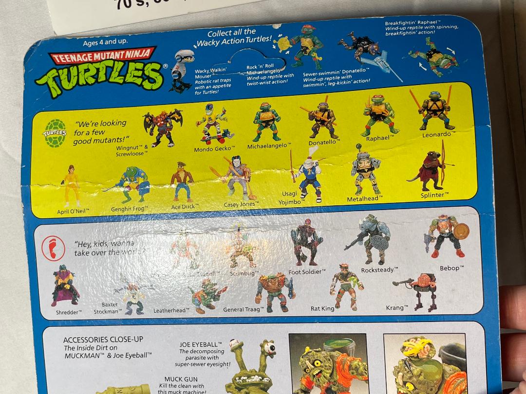 1990 Muckman & Joe Eyeball MOC TMNT Vintage Ninja Turtles Figure