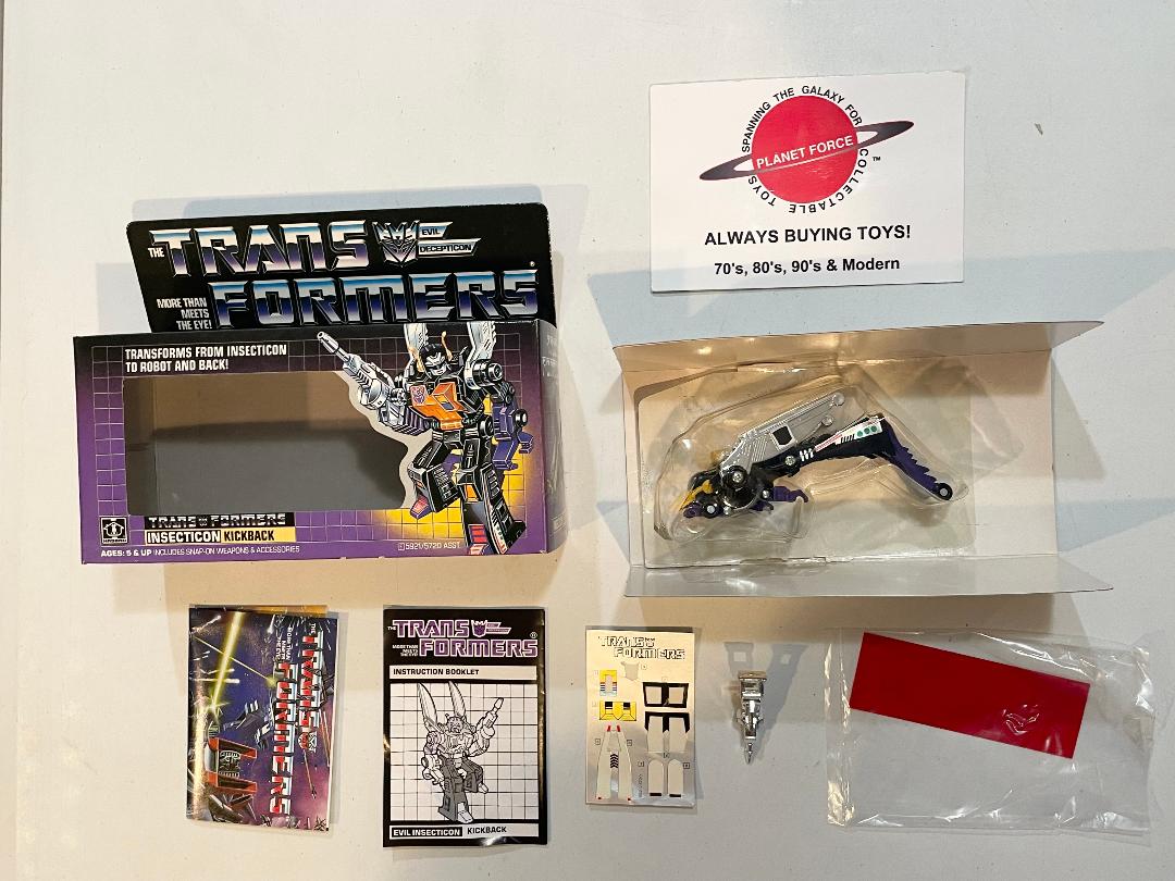 Kickback Complete With Box & Original Insert G1 Transformer Figure