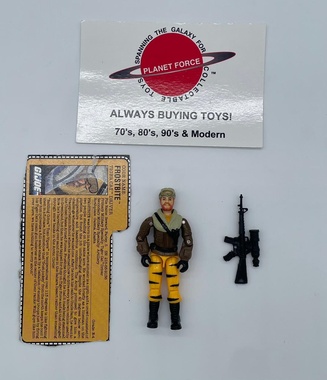 1988 Frostbite Tiger Force w/ File Card Complete GI Joe Figure