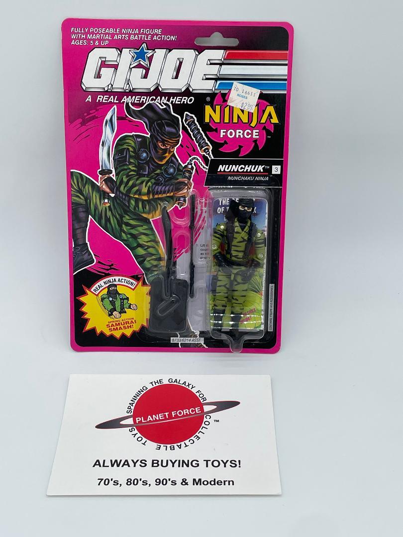1992 Nunchuk Ninja Force Moc Gi Joe Carded Figure Planet Force Buying Selling Vintage Toys 4943