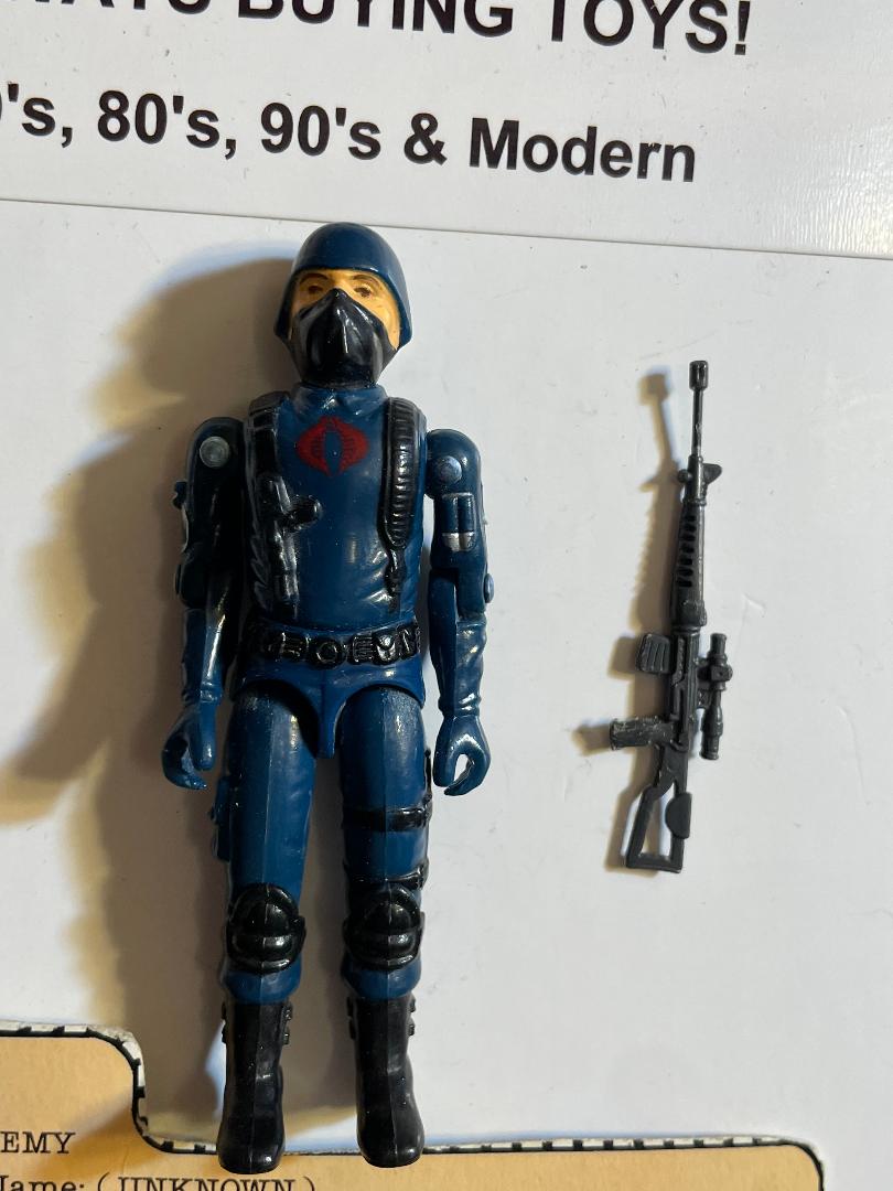 1982 Cobra Soldier w/ File Card Complete GI Joe Straight Arm Figure