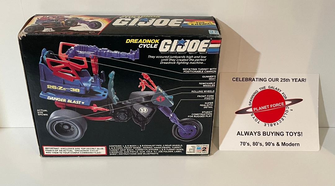 1987 Vintage Hasbro GI Joe Cobra Dreadnok Cycle with Box 100% Complete shops