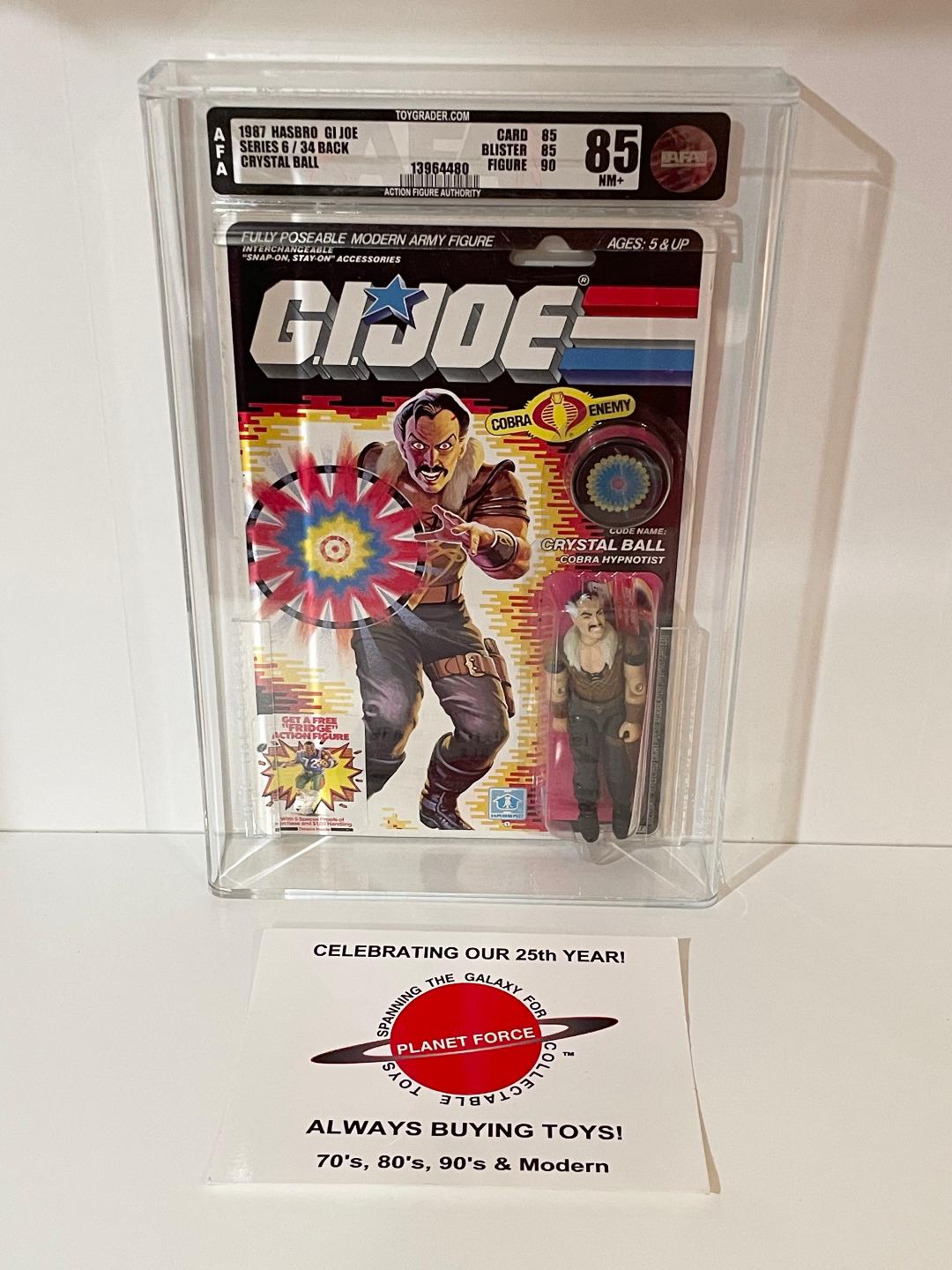 1987 Crystal Ball AFA 85 MOC GI Joe Figure NEW